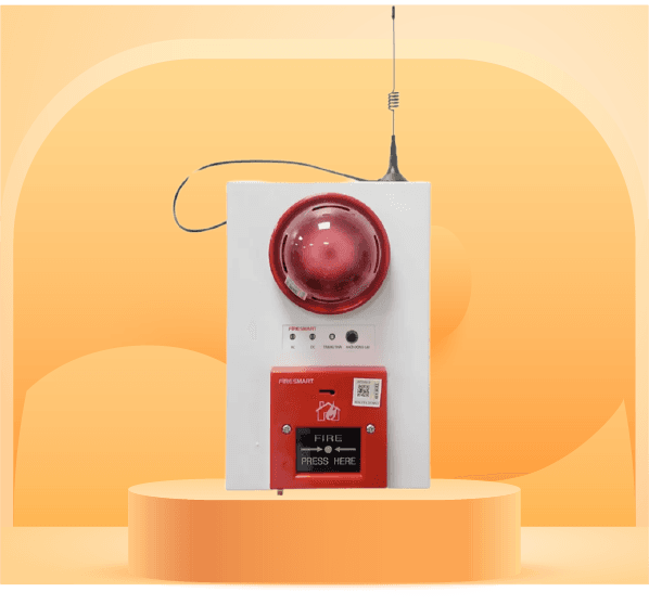 TỔ HỢP CHUÔNG ĐÈN NÚT ẤN BÁO CHÁY KHÔNG DÂY (VỎ NHỰA) FIRESMART FSMBL-002